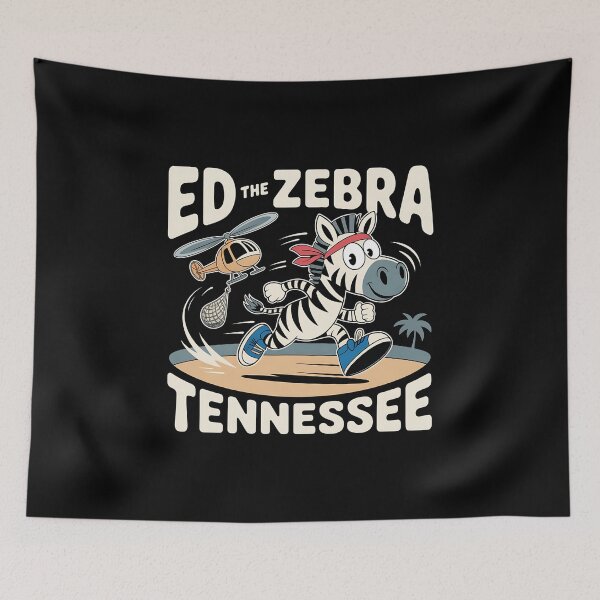 Item preview, Ed The Zebra Tennessee - A fun gift for people with a sense of humor who love animals, retro style, and original t-shirts – especially with a zebra as the star. designed and sold by ZyziowskyArt.