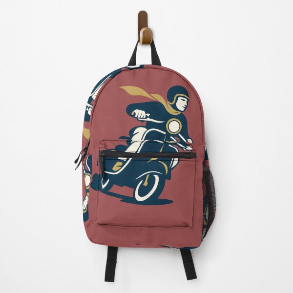 Item preview, Retro Scooter Rider – Vintage Vespa Style Motorbike Art designed and sold by Shoot-The-Moon.