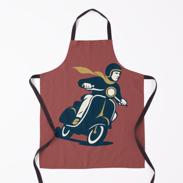 Item preview, Retro Scooter Rider – Vintage Vespa Style Motorbike Art designed and sold by Shoot-The-Moon.