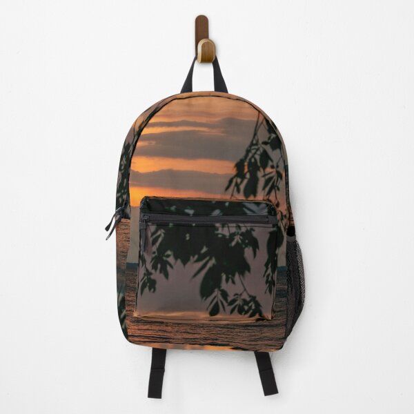 Item preview, Sunset between the trees with lake designed and sold by leah-b-photo.