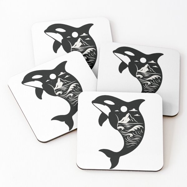 Item preview, Killer whales and nature designed and sold by mayhaku.
