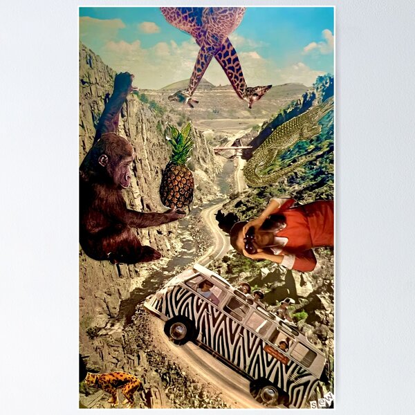 Colorado Safari Postcard Collage Poster