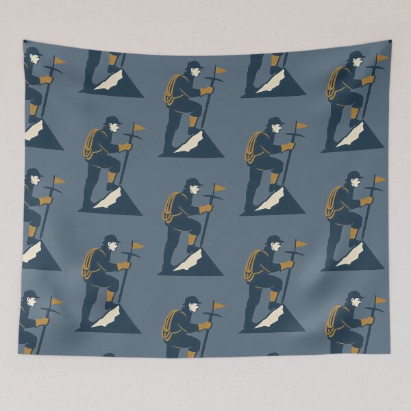 Item preview, Retro Mountain Climber – Vintage Summit Adventure Design designed and sold by Shoot-The-Moon.