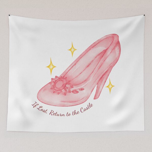 Item preview, If Lost, Return to the Castle – Pink Glass Slipper designed and sold by KimRG.