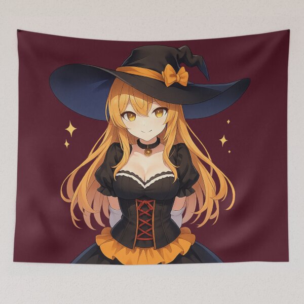 Item preview, Cute Halloween Witch Waifu – Magic in Style designed and sold by YumeClub.