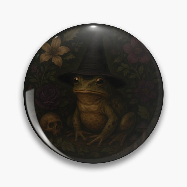 Item preview, Witchy frog with witch hat -  dark cottage goth vibes aesthetic  designed and sold by Fantasy Cache.