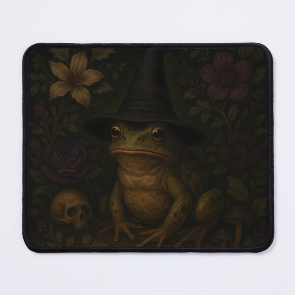 Item preview, Witchy frog with witch hat -  dark cottage goth vibes aesthetic  designed and sold by Fantasy Cache.