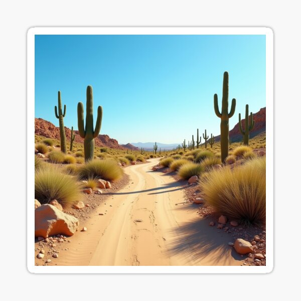 Item preview, Atacama Desert Oasis Path - Cactus & Pampas Grass Landscape designed and sold by designsjakov.