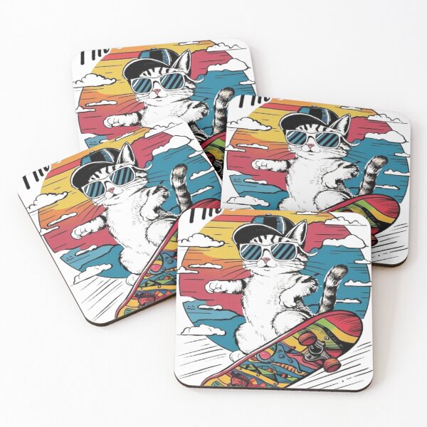 Item preview, "The Skating Cat" designed and sold by The Art Vibe.