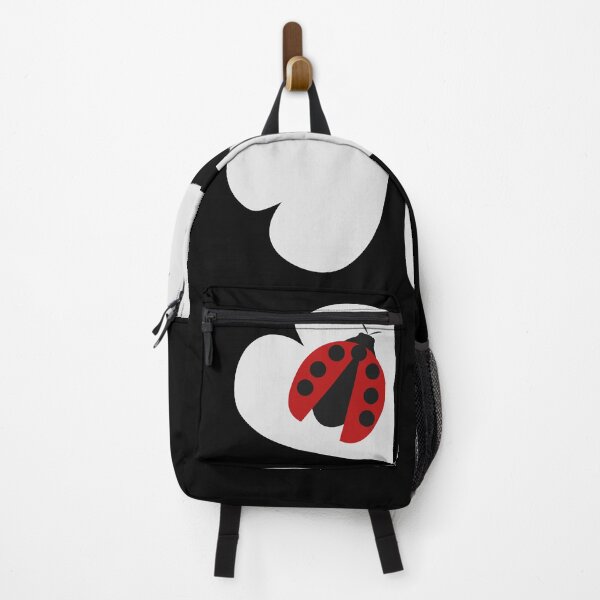 Item preview, Minimalistic Ladybug and Four-Leaf red heart shaped Clover designed and sold by Starpuffdesign.