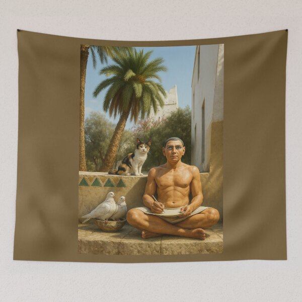 Item preview, Ancient egyptian scribe in Sitting in the Egyptian countryside designed and sold by TuyaArts.