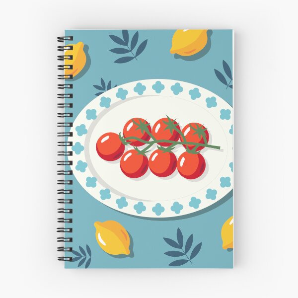 Item preview, Cherry Tomatoes and Lemons Mediterranean Food Pattern designed and sold by Artchyzh.