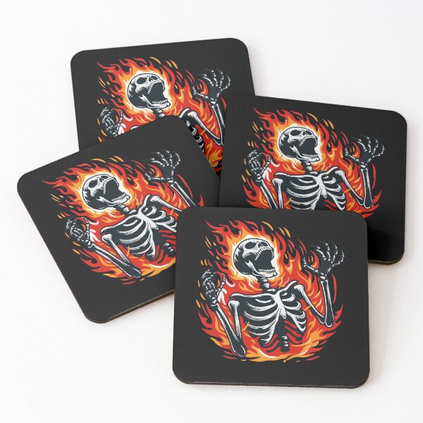 Item preview, Screaming Skeleton On Fire designed and sold by Gkinoki.