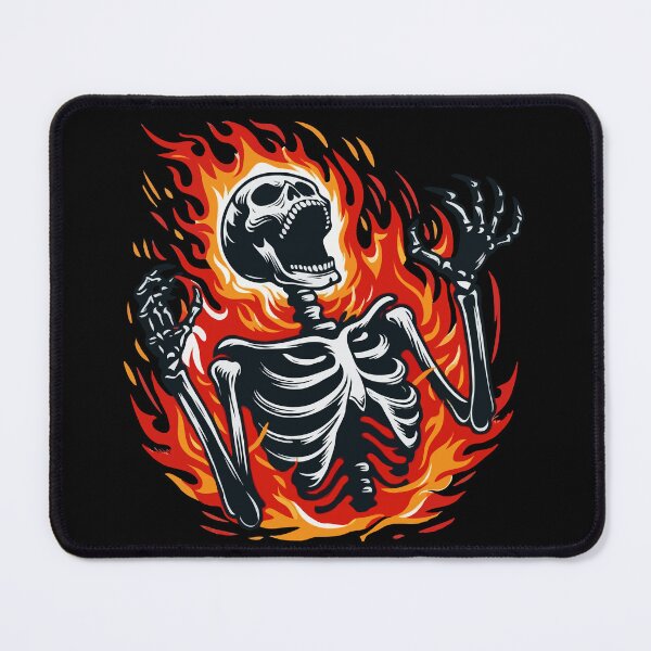 Item preview, Screaming Skeleton On Fire designed and sold by Gkinoki.