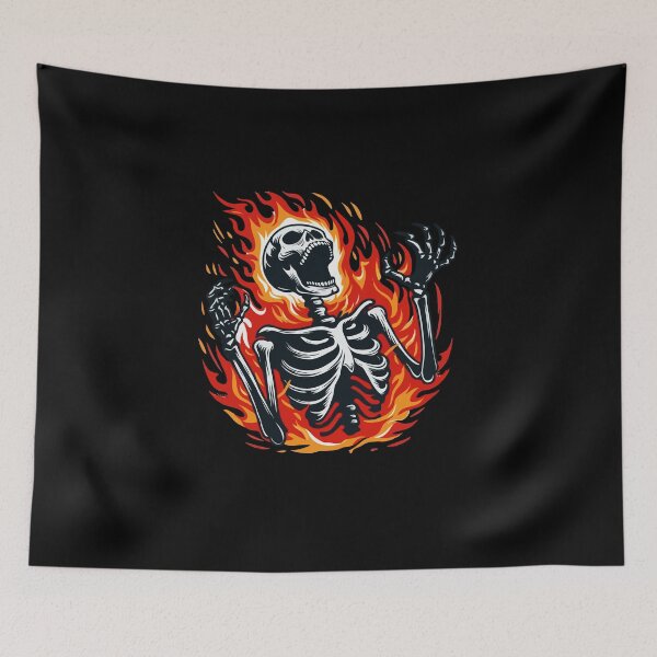 Item preview, Screaming Skeleton On Fire designed and sold by Gkinoki.