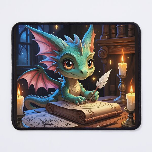 Item preview, Tiny Spellwriting Dragon – Kawaii RPG Wizard designed and sold by RyutaLegacy.