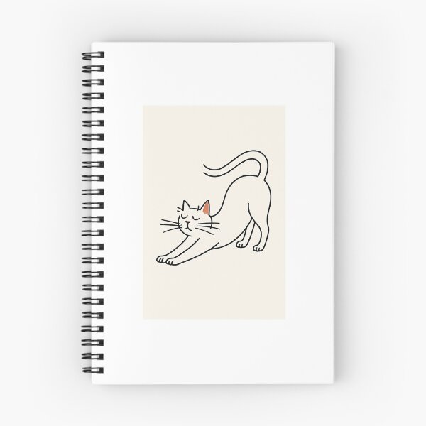 Aperçu de l'œuvre Chats minimalistes qui s'étirent – Illustrations mignonnes au trait créée et vendue par GetasArtWork.