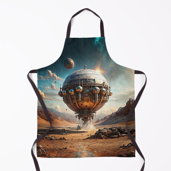Item preview, Steampunk starship lands on a distant planet designed and sold by Made-by-Gus.