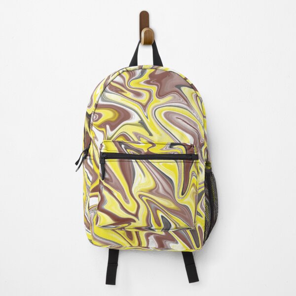 Item preview, Chocolate Brown and Banana Yellow Fluid Contemporary Abstract Art Design designed and sold by Abstract65.