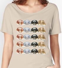 Australian Shepherd Puppies all 4 colors Relaxed Fit T-Shirt