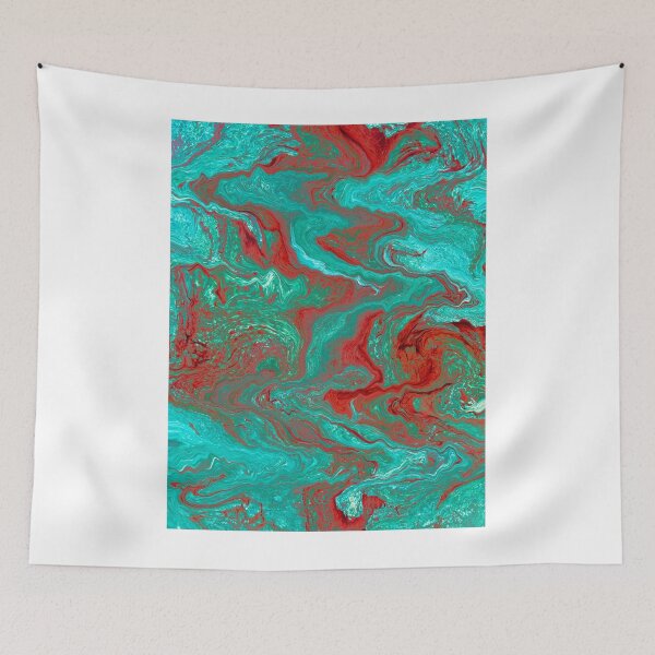 Item preview, Fluid Red and Green Liquid designed and sold by Abstract65.