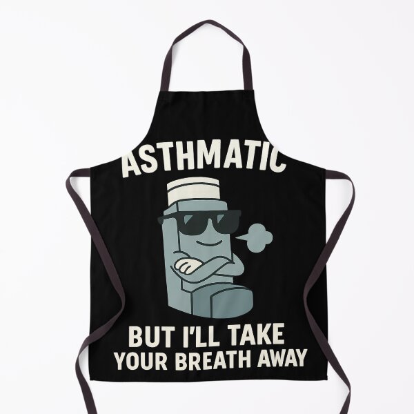 Item preview, Asthmatic But I’ll Take Your Breath Away T-Shirt – Funny Inhaler Cartoon Design designed and sold by TeeTimeTreasure.