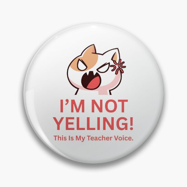 Item preview, I’M NOT YELLING – Funny Angry Cat Teacher Voice | Loud Educator -Humorous designed and sold by Cree8if.