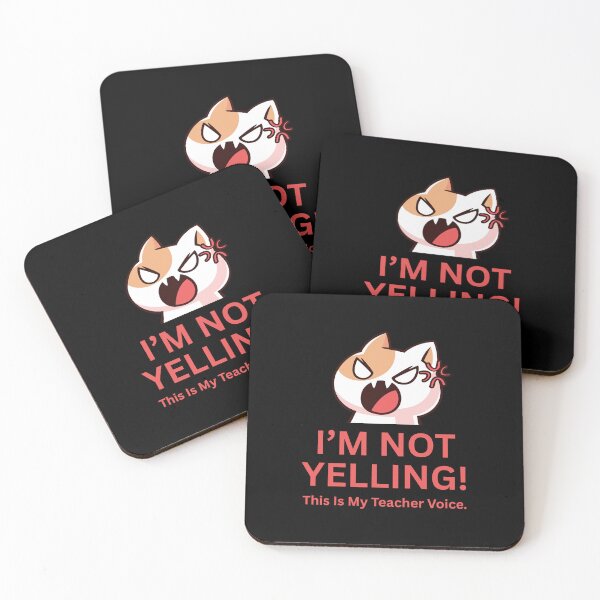 Item preview, I’M NOT YELLING – Funny Angry Cat Teacher Voice | Loud Educator -Humorous designed and sold by Cree8if.