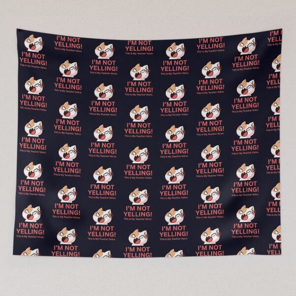 Item preview, I’M NOT YELLING – Funny Angry Cat Teacher Voice | Loud Educator -Humorous designed and sold by Cree8if.