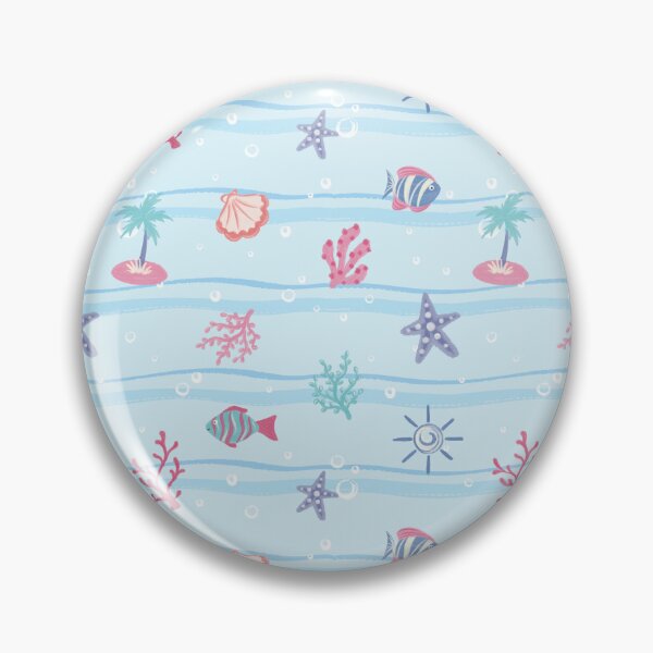Item preview, Ocean Waves & Sea Creatures Pattern designed and sold by nuteling.