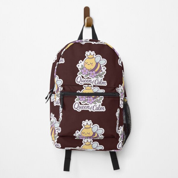 Item preview, Queen of Calm – Kawaii Bee Self-Care Crown Sticker designed and sold by Spiking11.