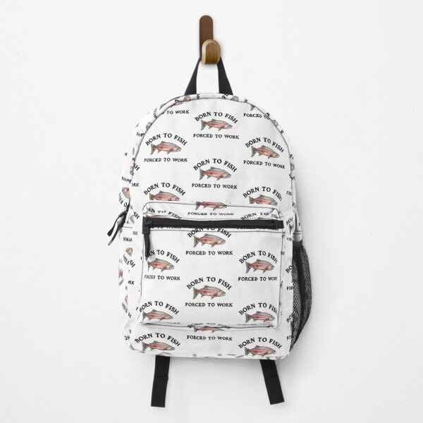 Item preview, Born to Fish, Forced to Work Salmon Fly Fishing Fisherman designed and sold by Nerdygirlteez.