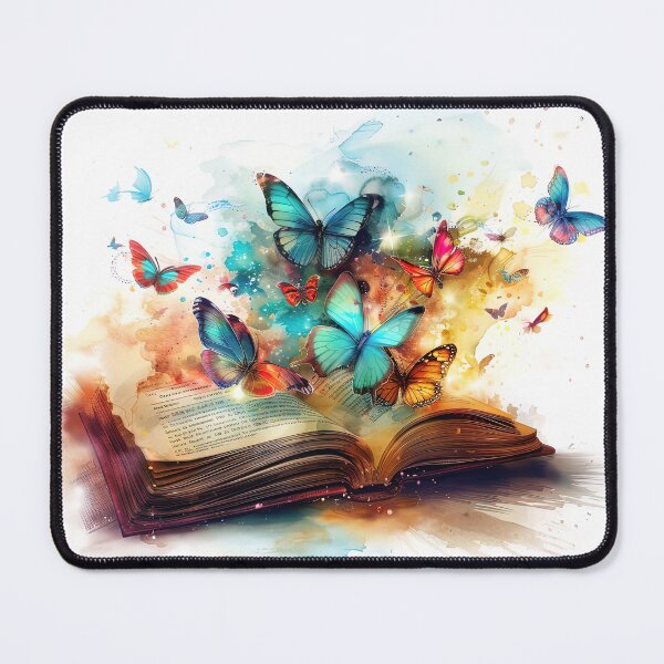 Item preview, Butterflies and book, watercolor designed and sold by ARTelierDigital.