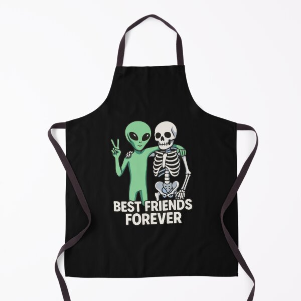 Item preview, Alien & Skeleton – Best Friends Forever | Funny BFF Sci-Fi Goth Design designed and sold by ColorSplash123.