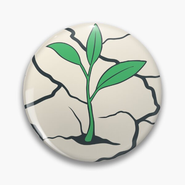 Item preview, Young Green Plants Growing from Cracked Beige Dry Soil designed and sold by Creative88Art.