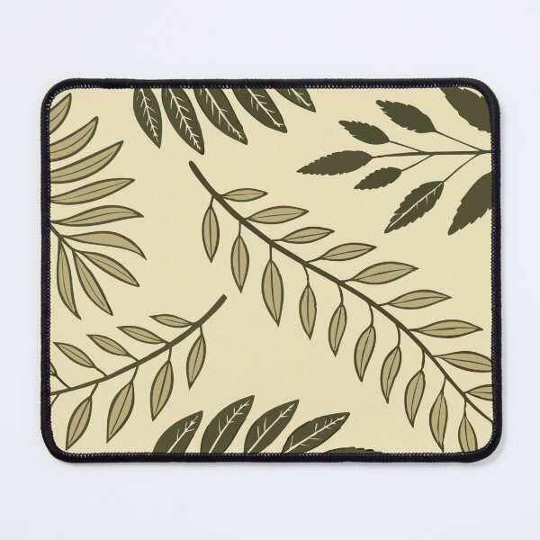 Item preview, Seamless Pattern of Green and Olive Botanical Elements on Beige designed and sold by Creative88Art.