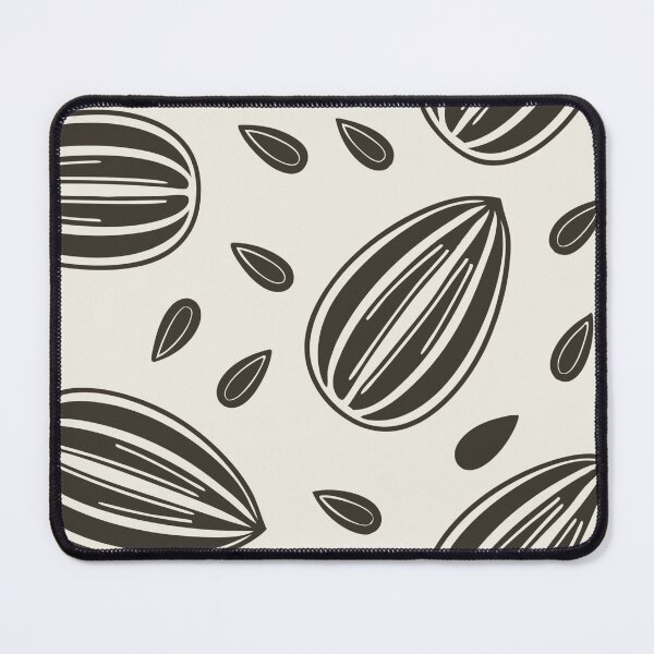 Item preview, Seamless Pattern of Stylized Sunflower Seeds in Black and White designed and sold by Creative88Art.