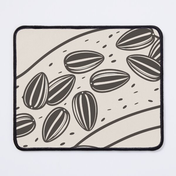 Item preview, Monochromatic Illustration of Sunflower Seeds on Textured Background designed and sold by Creative88Art.