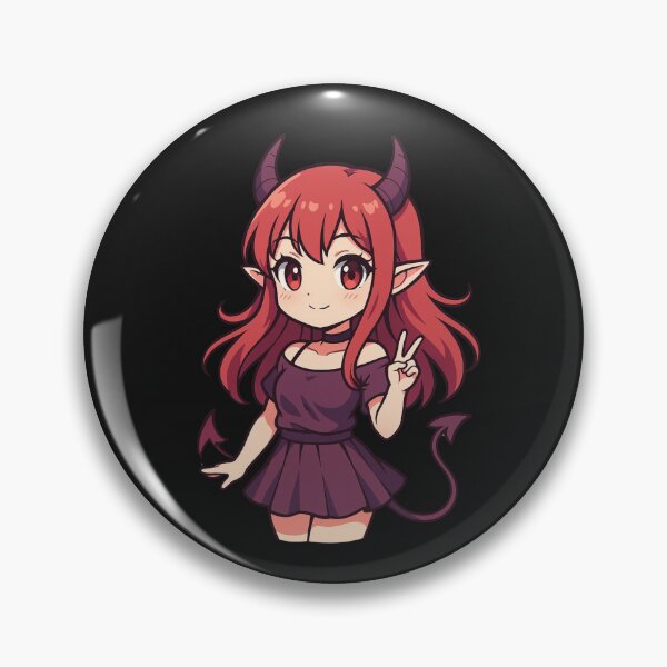 Item preview, Chibi Demon Girl – Cute Anime-Inspired Devil Aesthetic Character Art designed and sold by ColorSplash123.