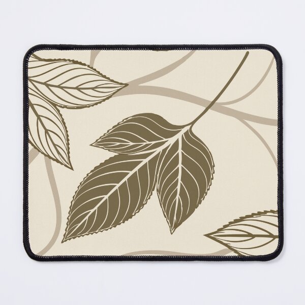 Item preview, Seamless Pattern of Stylized Brown and Beige Leaves on Cream designed and sold by Creative88Art.