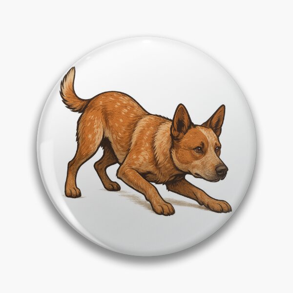 Item preview, Red Heeler in Ready Stance designed and sold by Elbeety.