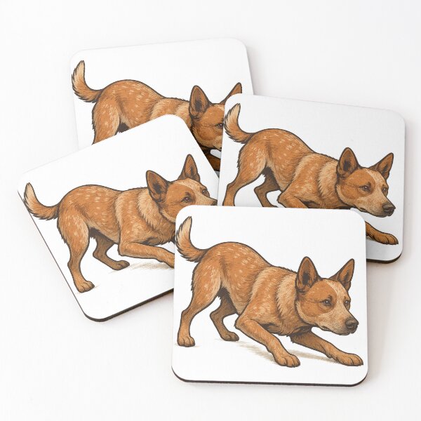 Item preview, Red Heeler in Ready Stance designed and sold by Elbeety.