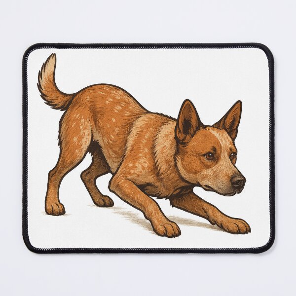 Item preview, Red Heeler in Ready Stance designed and sold by Elbeety.