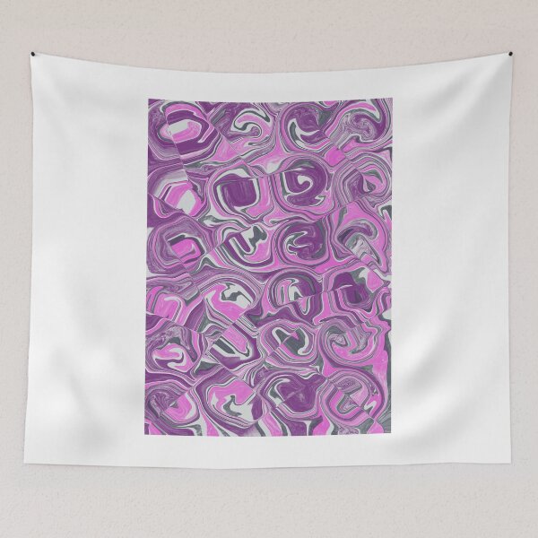 Item preview, Pink and Purple Fluid Contemporary Abstract Art Design designed and sold by Abstract65.