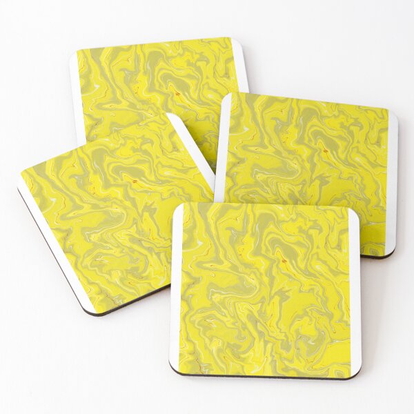 Item preview, Buttercup Yellow Fluid Contemporary Abstract Art Design designed and sold by Abstract65.
