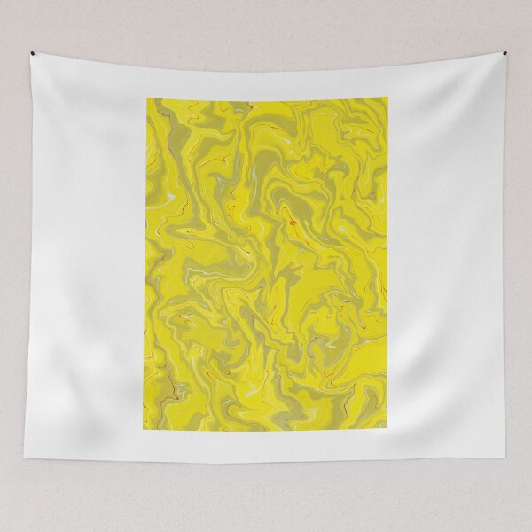 Item preview, Buttercup Yellow Fluid Contemporary Abstract Art Design designed and sold by Abstract65.