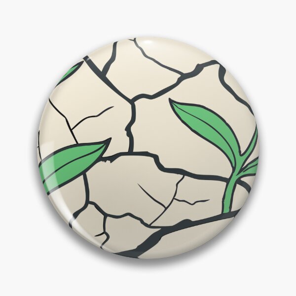 Item preview, Illustration of Green Plants Growing from Cracked Dry Soil designed and sold by Creative88Art.