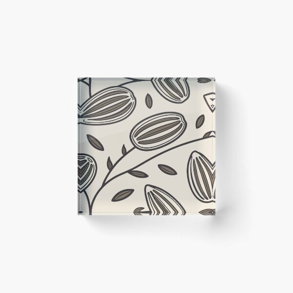 Item preview, Seamless Pattern with Almond Shapes and Leaves on Beige Background designed and sold by Creative88Art.