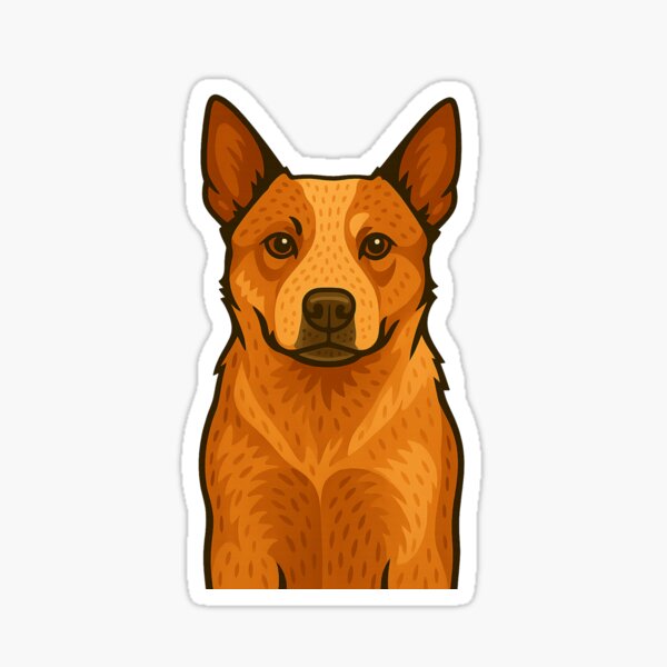 Item preview, Red Heeler Portrait  designed and sold by Elbeety.