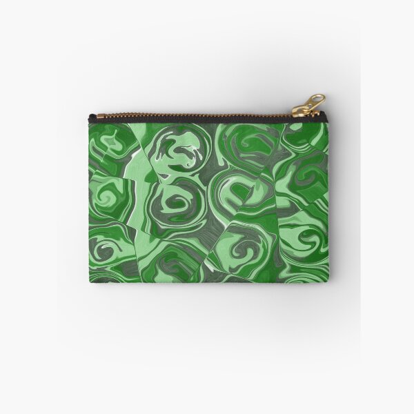 Item preview, Swamp Green and Grey Fluid Contemporary Abstract Art Design designed and sold by Abstract65.